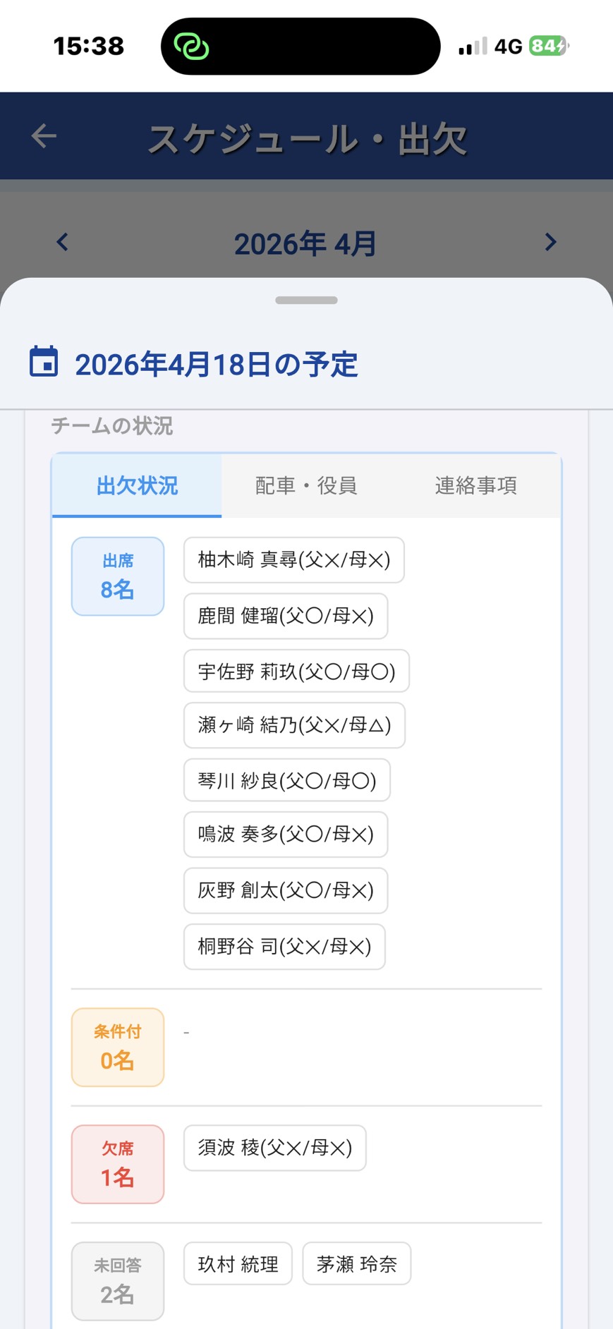 Attendance List